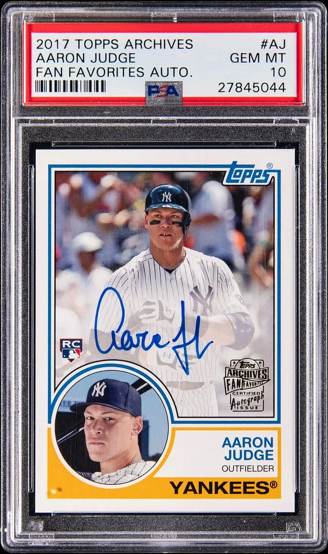 2017 Topps Archives Aaron Judge Fan Favorites Autograph #FFA-AJ card image