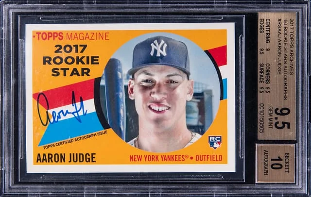 2017 Topps Archives Aaron Judge 60 Stars Autograph #RSAAJ card image