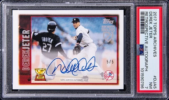 2017 Topps Archives Derek Jeter Retrospective Autograph #DJA-5 card image