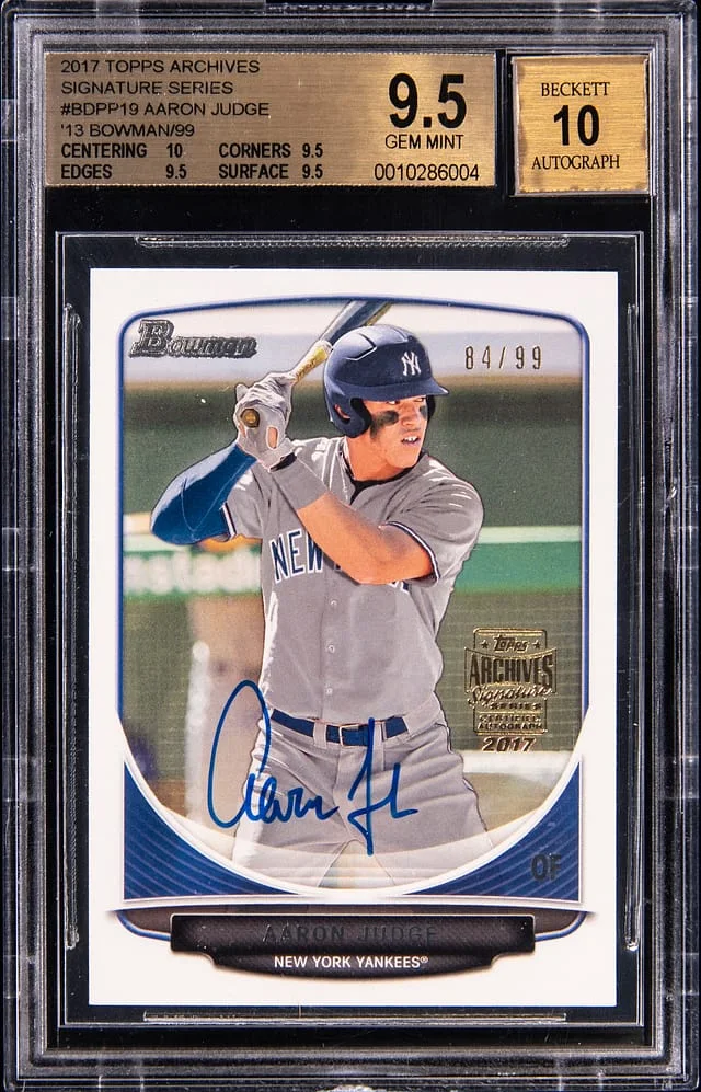 2017 Topps Archives Signature Series Aaron Judge 13 Bowman #BDPP19 card image