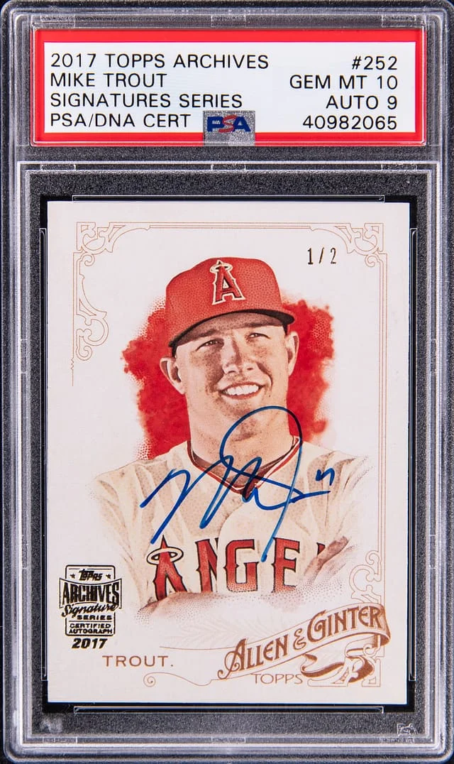 2017 Topps Archives Signature Series Mike Trout #252 card image