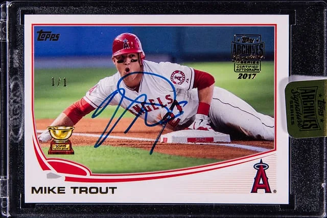 2017 Topps Archives Signature Series Mike Trout #BB-52 card image