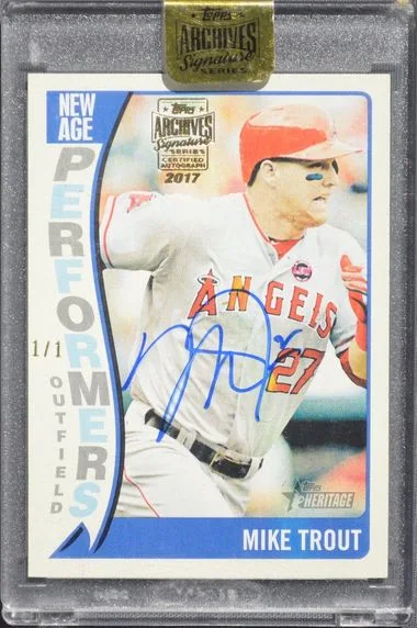 2017 Topps Archives Signature Series Mike Trout #no-number card image