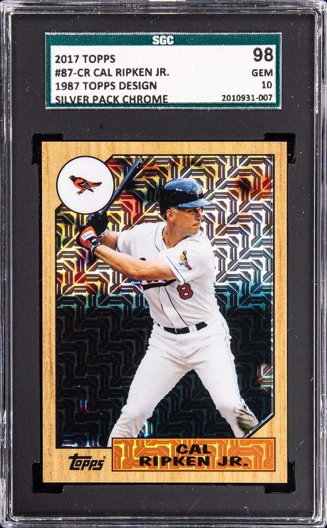 2017 Topps Cal Ripken Jr. 1987 Topps Design Silver Pack Chrome #87-CR card image
