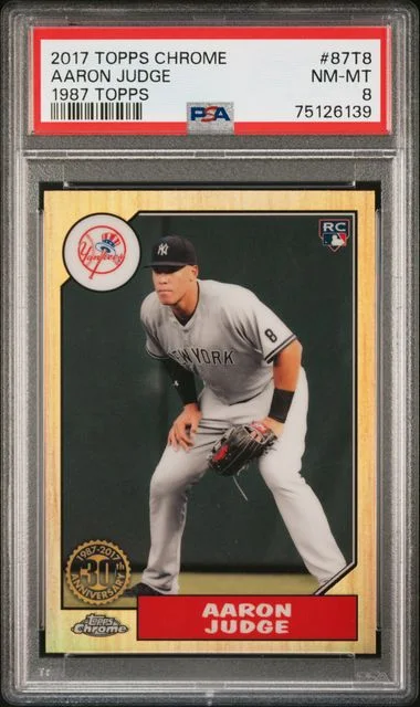 2017 Topps Chrome Aaron Judge 1987 Topps #87T-8 card image