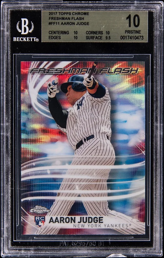 2017 Topps Chrome Aaron Judge Freshman Flash #FF-11 card image