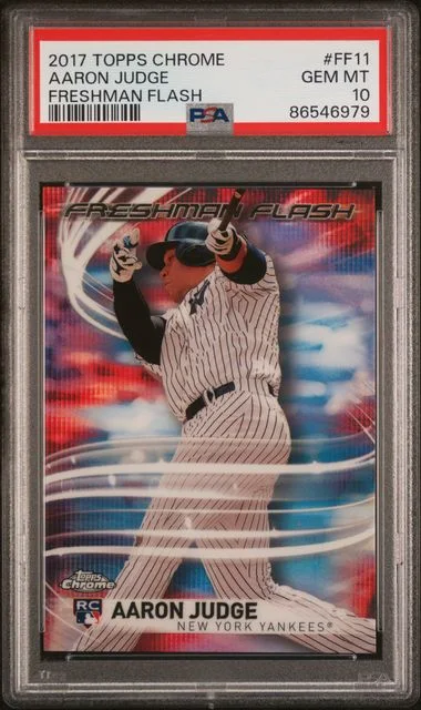 2017 Topps Chrome Aaron Judge Freshman Flash #FF11 card image