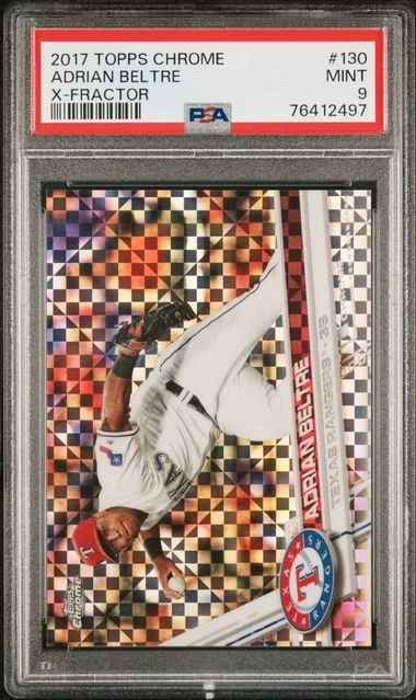 2017 Topps Chrome Adrian Beltre X-Fractor #130 card image