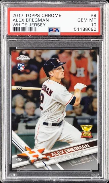 2017 Topps Chrome Alex Bregman White Jersey #9 card image