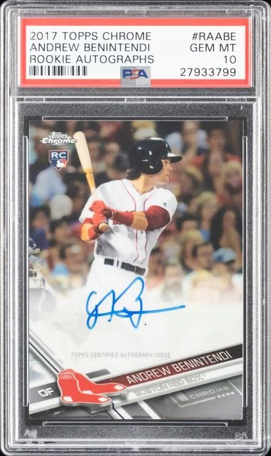 2017 Topps Chrome Andrew Benintendi Autograph #RA-ABE card image