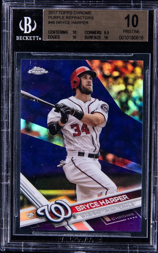 2017 Topps Chrome Bryce Harper Purple Refractors #48 card image