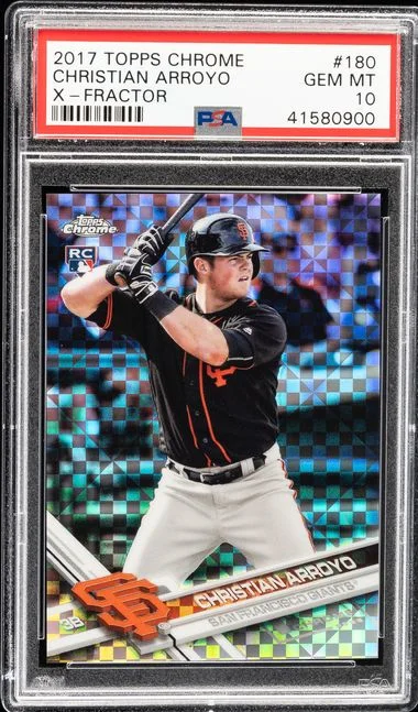 2017 Topps Chrome Christian Arroyo X-Fractor #180 card image