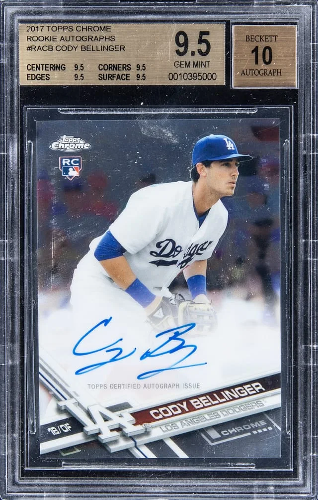 2017 Topps Chrome Cody Bellinger Autograph #RACB card image