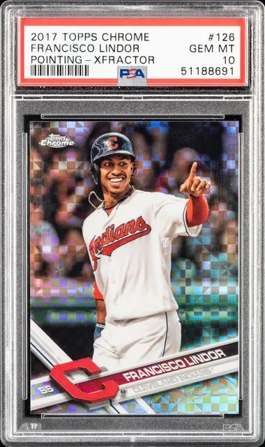 2017 Topps Chrome Francisco Lindor Pointing-Xfractor #126 card image