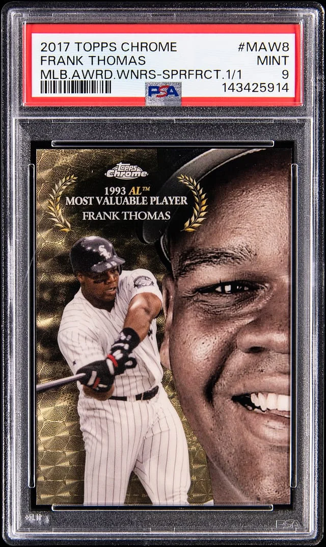 2017 Topps Chrome Frank Thomas MLB Award Winners SuperFractor #MAW-8 card image