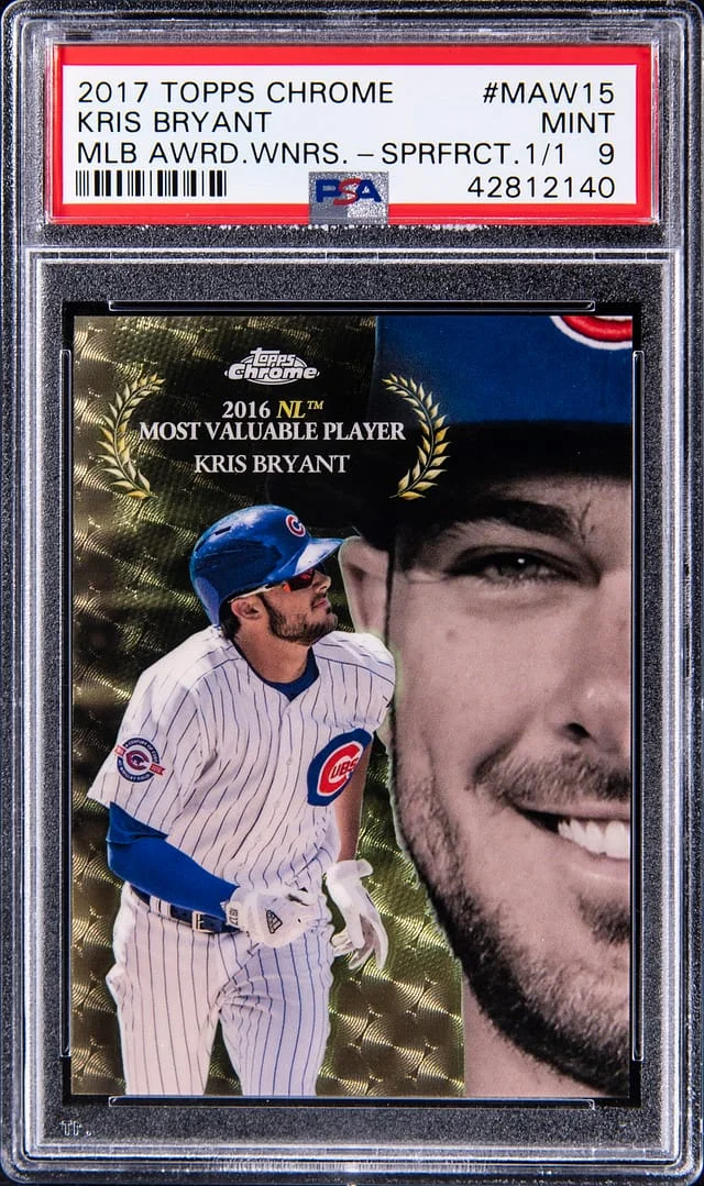 2017 Topps Chrome Kris Bryant MLB Award Winners Superfractor #MAW-15 card image