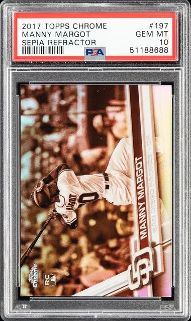 2017 Topps Chrome Manny Margot Sepia Refractor #197 card image