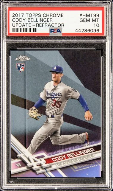2017 Topps Chrome Update Cody Bellinger Refractor #Hmt99 card image