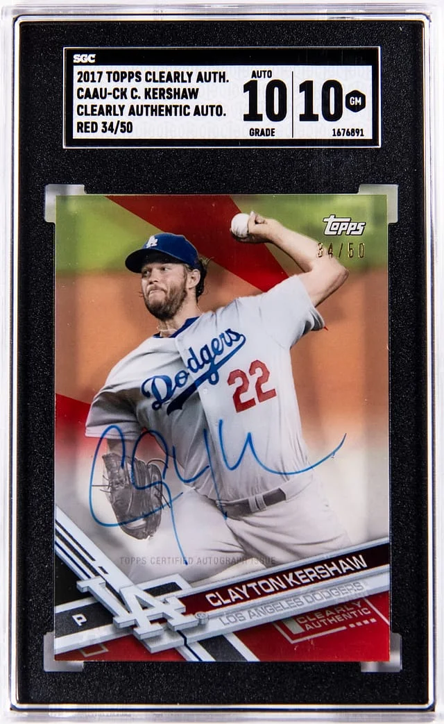 2017 Topps Clayton Kershaw Clearly Authentic Autographs Red #CAAU-CK card image