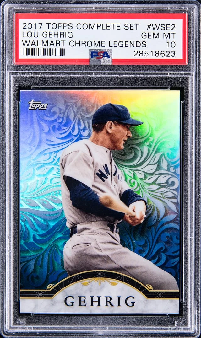 2017 Topps Complete Set Lou Gehrig Walmart Chrome Legends #WSE-2 card image