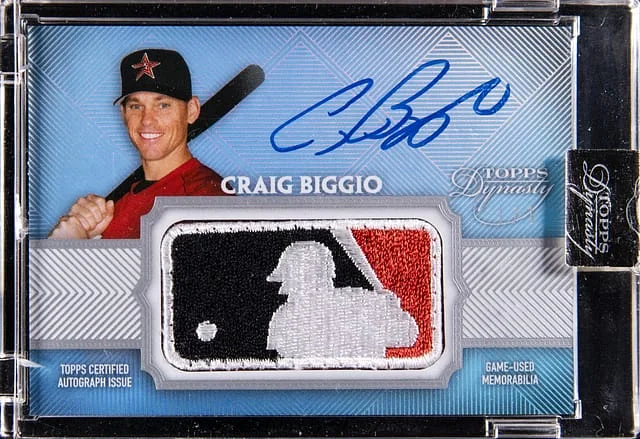 2017 Topps Dynasty Craig Biggio MLB Logoman Patch Autograph #MLP-CB card image