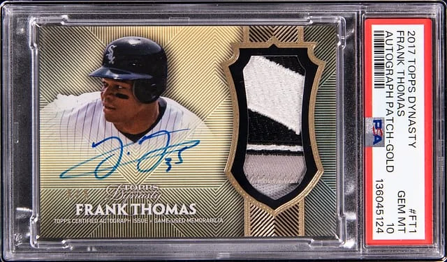2017 Topps Dynasty Frank Thomas Autograph Patch Gold #AP-FT1 card image