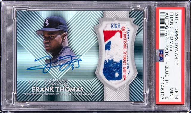 2017 Topps Dynasty Frank Thomas Autograph Patch Blue #AP-FT4 card image
