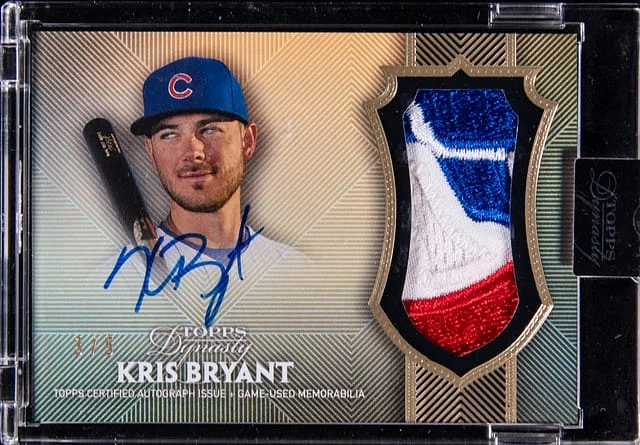 2017 Topps Dynasty Kris Bryant Autograph Patch #AP-KB5 card image