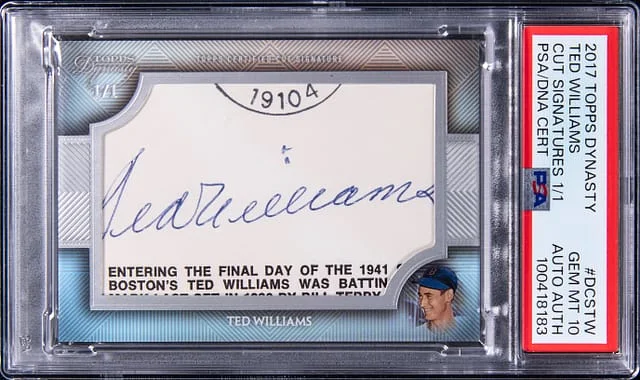 2017 Topps Dynasty Ted Williams Cut Signature #DCS-TW card image