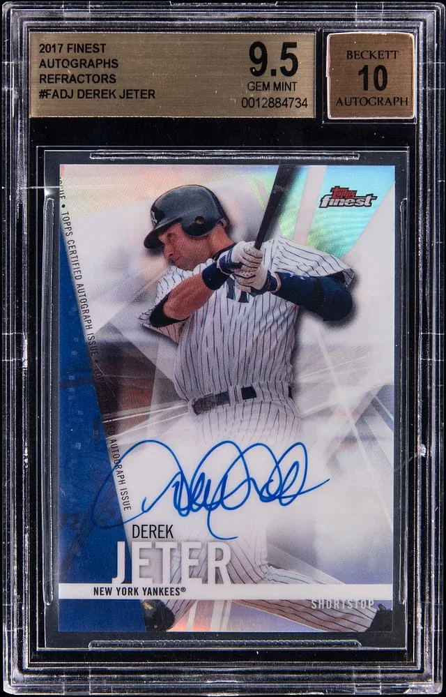 2017 Topps Finest Derek Jeter Autographs Refractor #FA-DJ card image