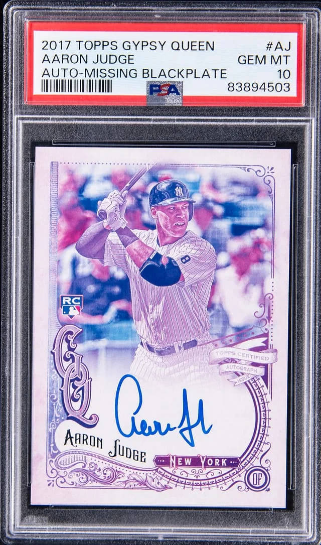 2017 Topps Gypsy Queen Aaron Judge, Missing Blackplate Autograph #GQA-AJ card image