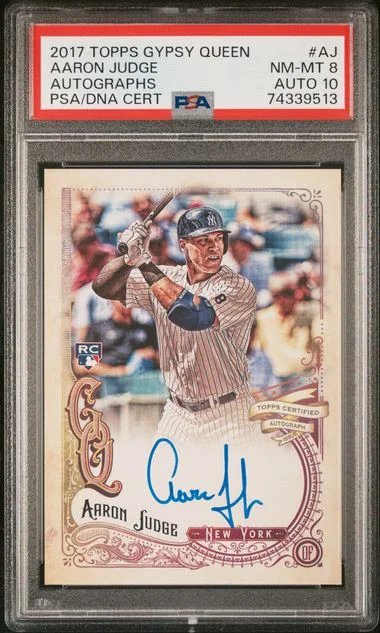 2017 Topps Gypsy Queen Autographs Aj Aaron Judge #no-number card image