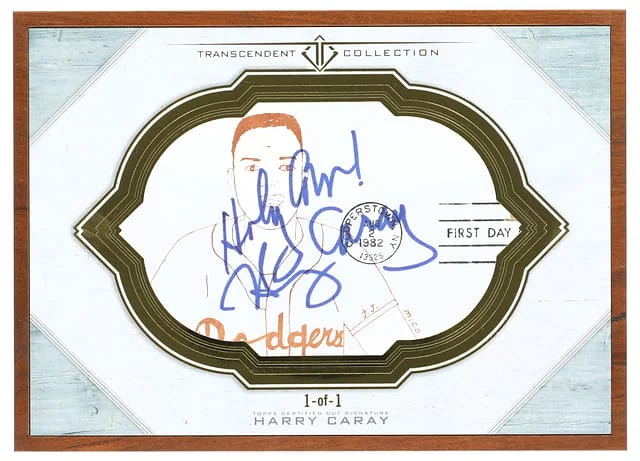 2017 Topps Harry Caray Transcendent Collection Oversized Cut Signature Box Topper #TCS-HC card image