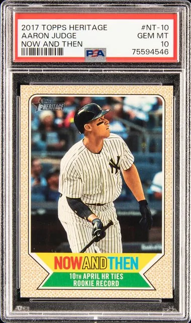 2017 Topps Heritage Aaron Judge Now and Then #NT-10 card image