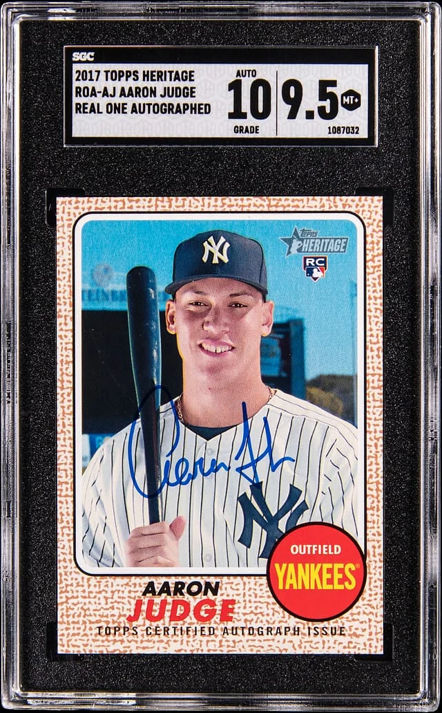 2017 Topps Heritage Aaron Judge Autographed #ROA-AJ card image