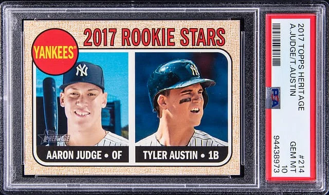 2017 Topps Heritage Aaron Judge/Tyler Austin #214 card image