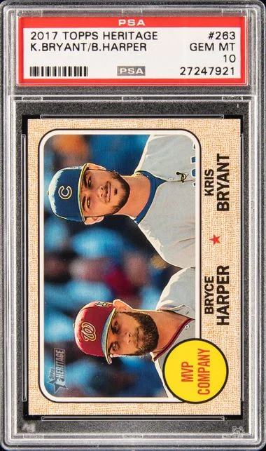 2017 Topps Heritage Bryce Harper/Kris Bryant #263 card image