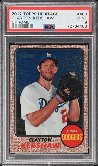 2017 Topps Heritage Chrome Clayton Kershaw #400 card image