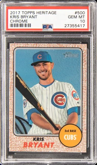 2017 Topps Heritage Chrome Kris Bryant #500 card image