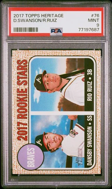 2017 Topps Heritage Dansby Swanson/Rio Ruiz #76 card image