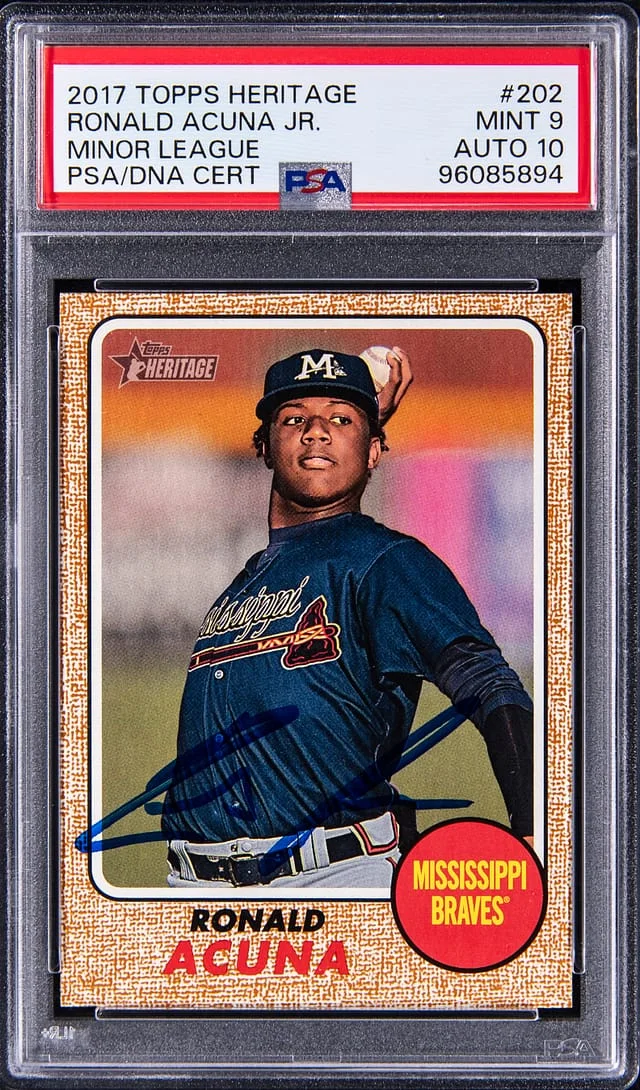2017 Topps Heritage Minor League Ronald Acuna Jr. #202 card image