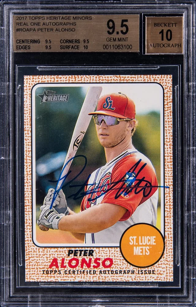 2017 Topps Heritage Pete Alonso Minors Real One Autographs #ROA-PA card image