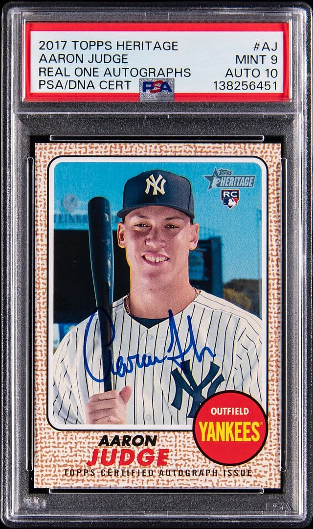 2017 Topps Heritage Real One Aaron Judge Autograph #ROA-AJ card image