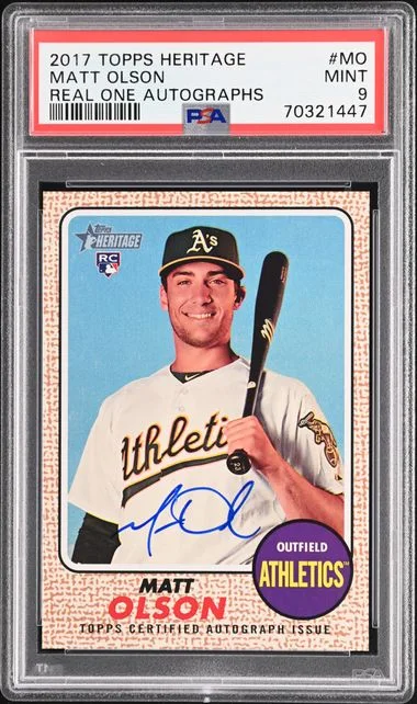2017 Topps Heritage Real One Matt Olson Autograph #ROA-MO card image