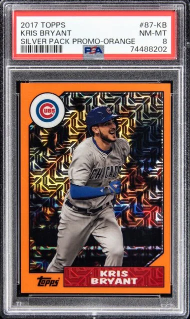 2017 Topps Kris Bryant Silver Pack Promo Orange #87-Kb card image