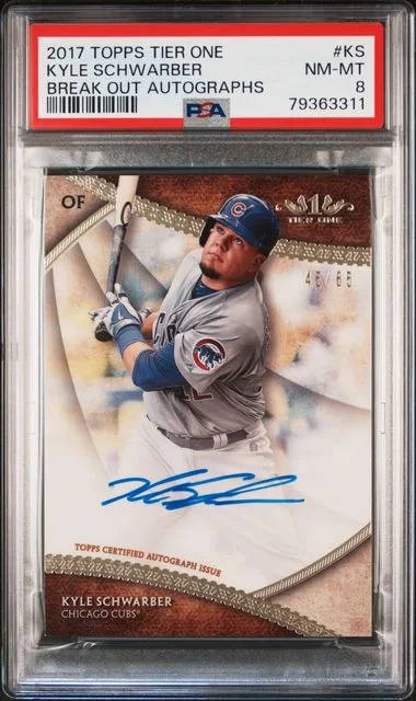 2017 Topps Kyle Schwarber Tier One Break Out Autographs #KS card image