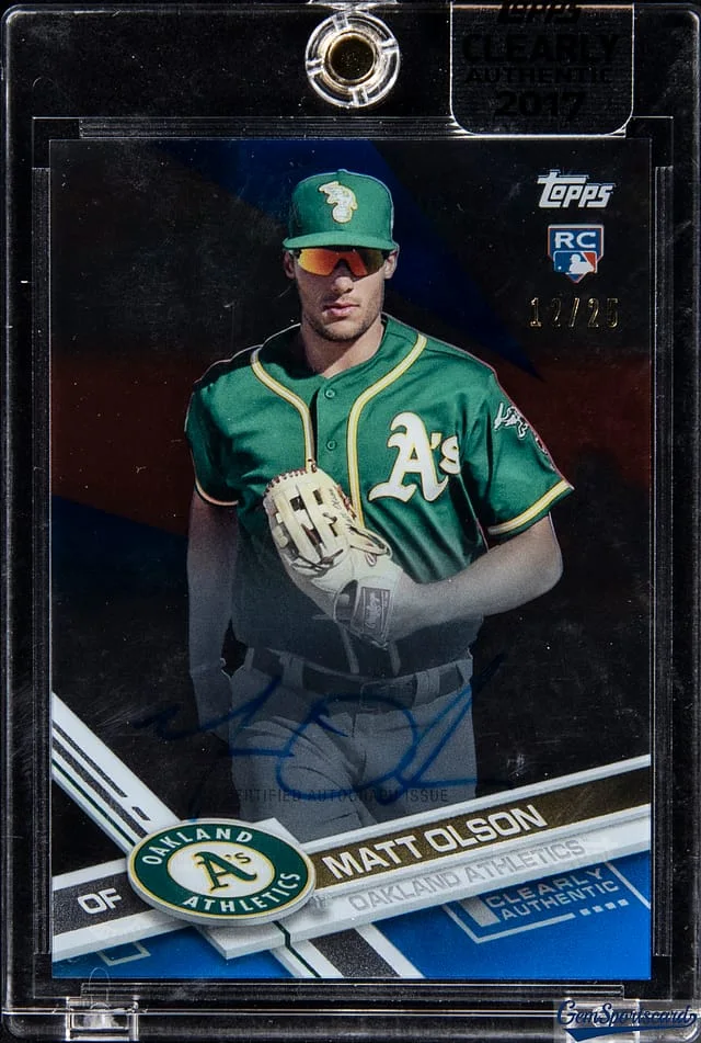 2017 Topps Matt Olson Clearly Authentic Autograph #CAAU-MO card image