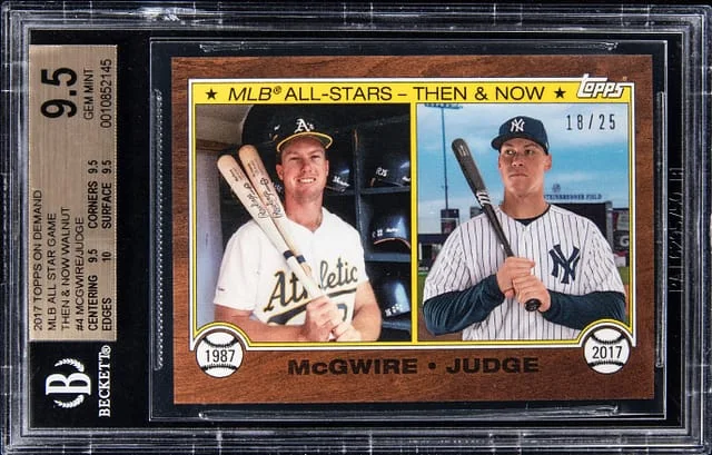 2017 Topps McGwire/Judge on Demand MLB All-Star Game Then & Now Walnut #D4W card image