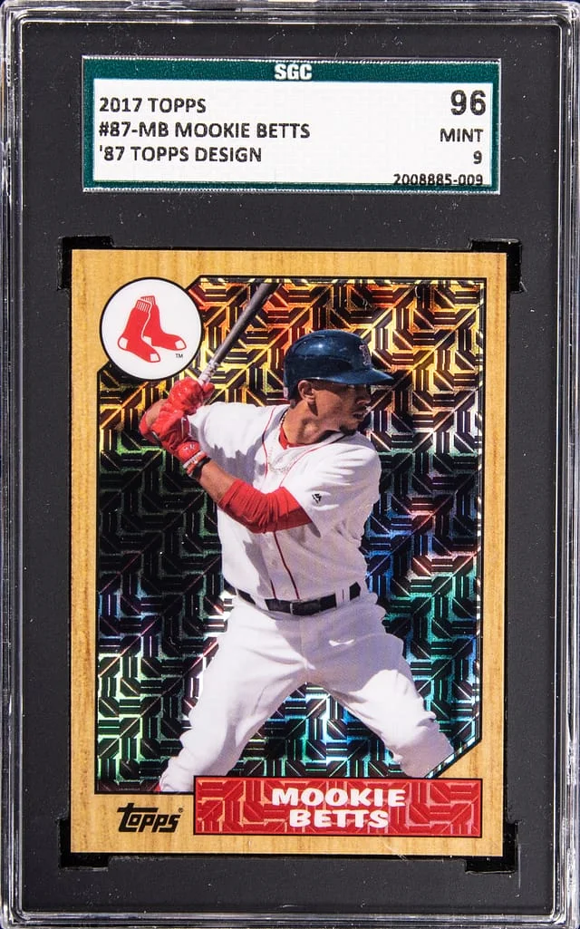 2017 Topps Mookie Betts 1987 Topps Design #87-MB card image