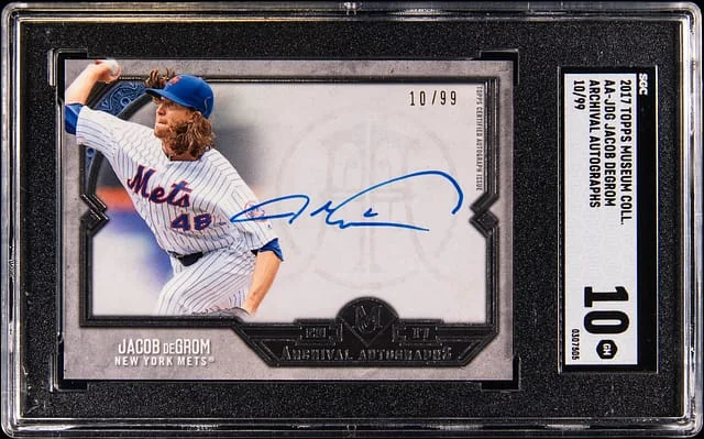 2017 Topps Museum Collection Jacob Degrom Archival Autographs #AA-JDG card image